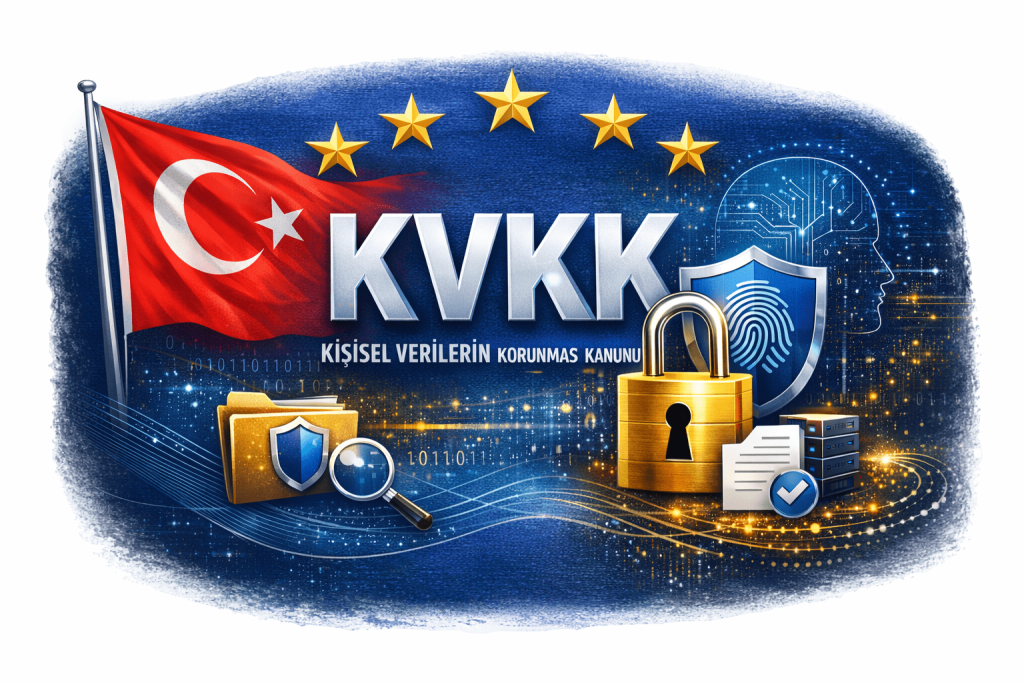 KVKK kapsamında kişisel verilerin korunması, veri güvenliği ve gizlilik politikası bilgilendirme görseli